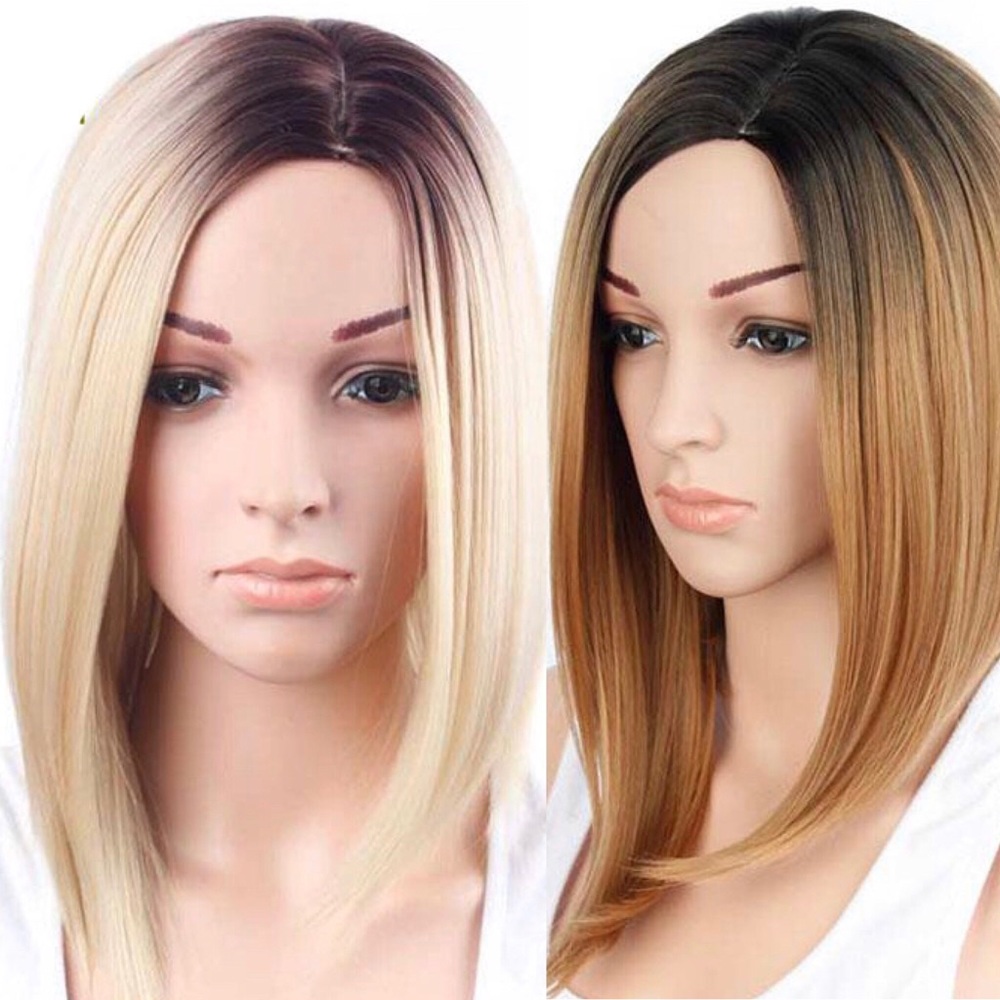 Brown highlights Synthetic Bob Wig